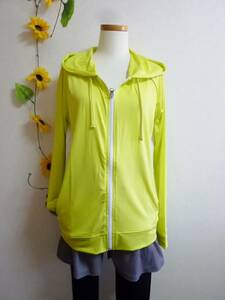 [ new goods ]DRY Zip Parker { lime /LL size }. water speed .*UV effect 