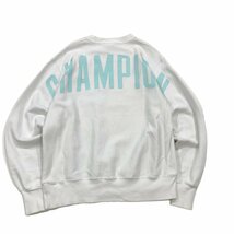 【XL】USA 古着 チャンピオン Champion リバースウィーブ Reverse Weave トレーナー スウェット クルーネック ホワイト_画像2