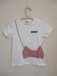 ■ ANAP ■ 可愛い半袖Tシャツ 120㎝ 白 30625