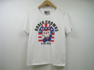 RCWB RODEO CROWNS WIDE BOWL ロデオクラウンズワイドボウル Tシャツ 半袖 ロゴ プリント 白 ホワイト サイズM