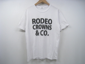 RCWB RODEO CROWNS WIDE BOWL ロデオクラウンズワイドボウル Tシャツ 半袖 ロゴ プリント RODEO CROWNS＆CO. 白 ホワイト サイズM