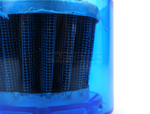 スズキ セピア エアークリーナー パワー フィルター 差込径 35パイ 35mm ブルー 青 全天候 対応 バイク 汎用 原付 オートバイ / 20-135_画像4