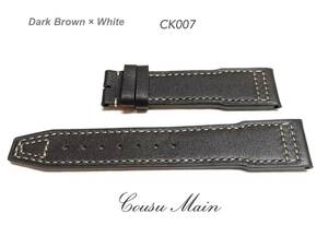 ●【CousuMain】21mm-18mm★イタリアンカーフ　尾錠付　（IWC　ポルトギーゼ　ポートフィノ　パイロットウォッチ）向　★CK007 CR089-828