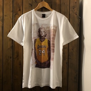 新品●マリリンモンロー × レイカーズ パロディ プリントTシャツ［L］●ハリウッド女優/セックスシンボル/NBAの画像1