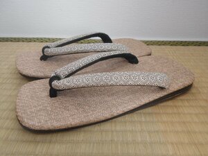  snow undergrowth sandals setta panama ma natural material L size seal . manner lacquer. nose . beige original 