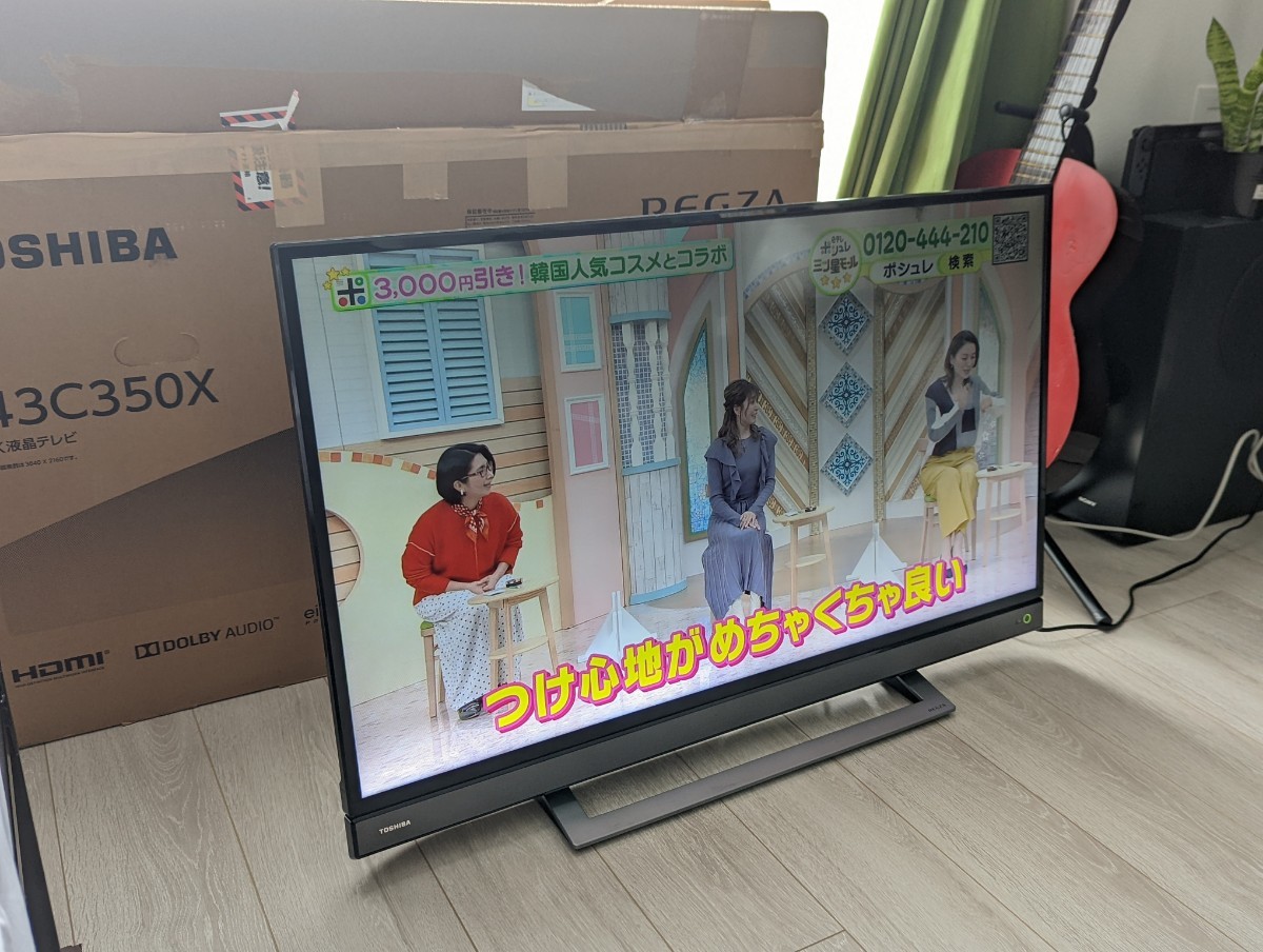 行董】 TOSHIBA REGZA 東芝 レグザ 液晶テレビ 43V型 43C350X 映像機器