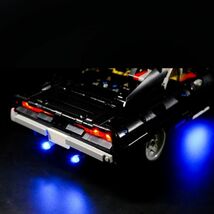 激レア!! MOC ブロック テクニック 42111 互換 ワイルド・スピード ドムのダッジ・チャージャー LEDライト キット カスタム パーツ DL159_画像6