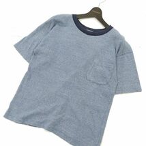 N-MARINE・D ノースマリンドライブ 春夏 細ボーター★ 半袖 ポケット カットソー Tシャツ ポケT Sz.XL位　メンズ　C3T05553_6#D_画像1