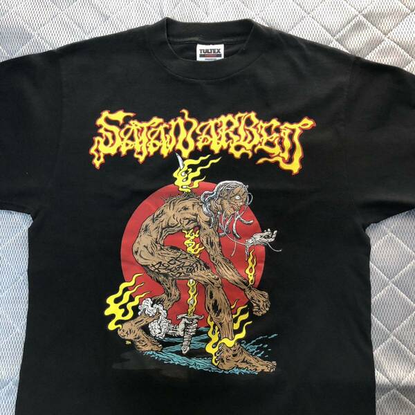 90's サタンアルバイト TOM Tシャツ Mサイズ 黒 SATAN ARBEIT HARDCORE ハードコア PUNK パンク HARDCOREPUNK ハードコア パンク 大阪