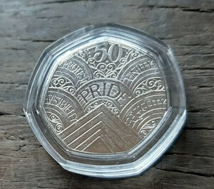 エリザベス女王 2022年新デザイン イギリス 英国本物50ペンスコインカプセル付きイギリス 英国 コインNew coin from The Bank of England