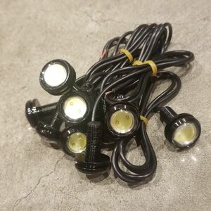 22㎜ 10個 ホワイト LEDウインカー デイライト 埋め込み型 スポットライト 防水イーグルアイ 大玉 12V ボルト型ライト