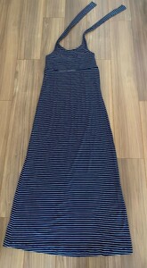 GAP border pattern One-piece halter-neck One-piece Maxi-length dress navy SizeXS ZARAH&M