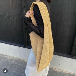 完売seya. セヤ RAFFIA SHOPPING BAG ベージュ ラフィア