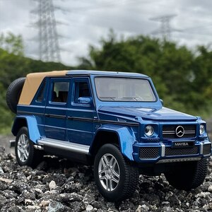 .1/32 ダイカストミニカー メルセデス ベンツ マイバッハ G650 青 キャノピー Mercedes Benz Maybach プルバック走行&ライト点灯&サウンド