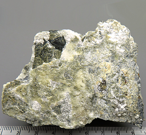 ブルース石 水滑石 Brucite リン片状結晶 愛媛産 瑞浪鉱物展示館 4351