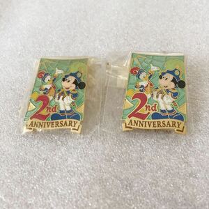 ディズニーシー　2周年記念ピンバッジ　未開封