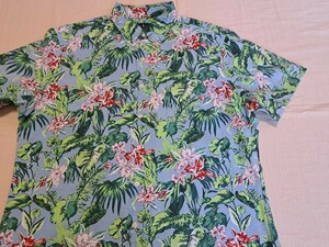 ■【◎雰囲気抜群◎】RALPH LAUREN (ラルフローレン) SLIM FIT 花柄/ボタニカル柄 B.D アロハシャツ 総柄 OLD HAWAII【XL～XXLサイズ】■