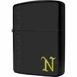 5-4 未使用 ZIPPO ジッポー NLN-IB ネーム オブ ラブ(N) イニシャル ブラック ゴールド オイル ライター