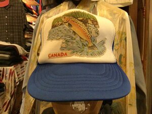 CANADA TROUT MESH CAP SIZE FREE カナダ トラウト メッシュ キャップ サケ マス ヴィンテージ