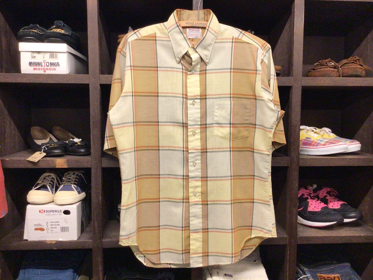 60\'S MCGREGOR B.D CHECK SHIRT SIZE M マクレガー ボタンダウン チェック シャツ ヴィンテージ