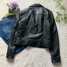 ZARA　本革　羊革　ダブルライダースジャケット　大きいサイズ　黒　US Lサイズ　ザラ_画像6