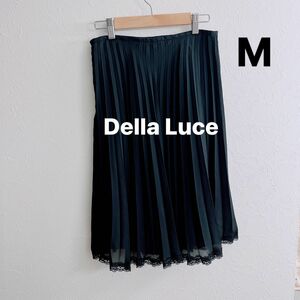 [美品]Della Luce プリーツスカート M ブラック ひざ丈