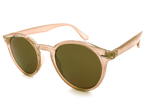 CLASSIC ROUND BOSTON SUNGLASS CLEAR BEIGE × BROWN/クラシックラウンドボストンサングラスクリアベージュブラウン定番レトロクラシカル