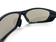 POLARIZED SPORT SUNGLASS BLACK × LIGHT SMOKE MIRROR/スポーツサングラス黒ライトスモークミラー偏光ビーチトレッキングバイク防風防塵_画像7