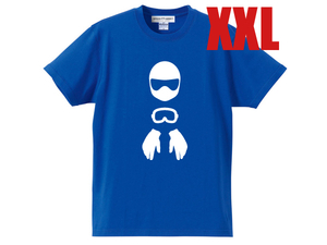 VMX シルエット T-shirt BLUE XXL/ダートトラックトラッカーオフロードバイクオフロード車オフ車エンデューロトレールビンテージモトクロス