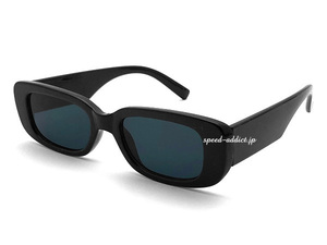 CHICANO SQUARE NARROW SUNGLASS BLACK × SMOKE/チカーノスクエアナローサングラスブラックスモークレンズローク調ローライダーストリート