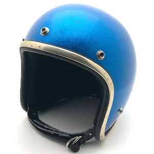 送料無料 ARTHUR FULMER AF20 BLUE METALFLAKE 62cm/アーサーフルマービンテージヘルメット青ブルー英車英国車トライアンフbsavespa旧車70s