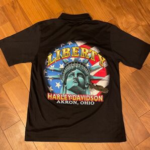 90sハーレーUSA製ポロシャツ ヴィンテージHARLEY-DAVIDSON Tシャツ インディアンモトサイクル アメカジ