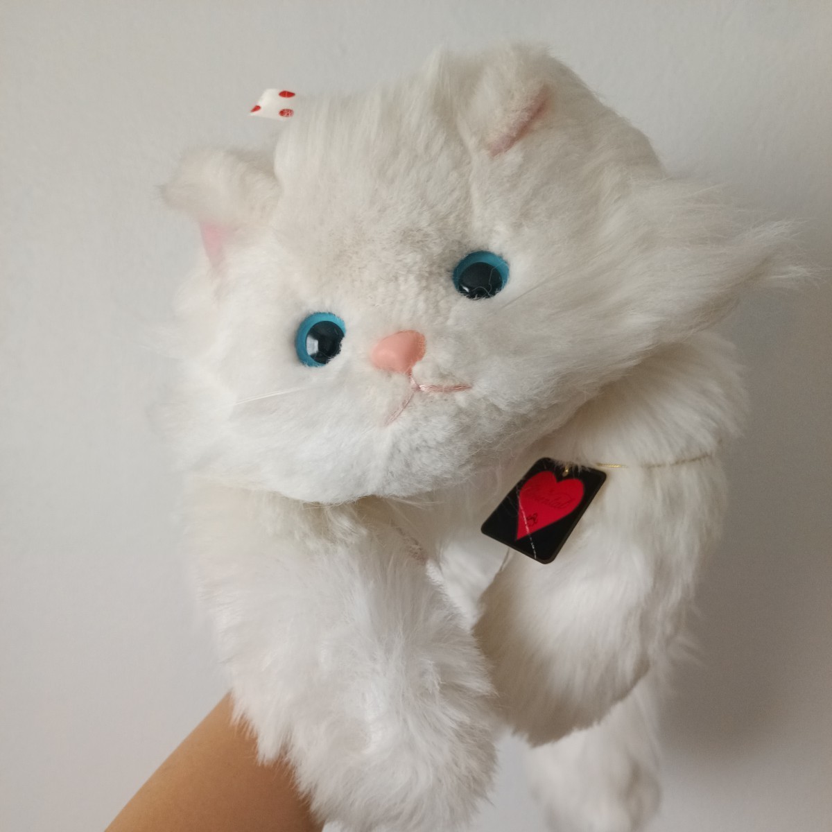 美品 紙タグ付き ぬいぐるみ 猫 オオイケ 昭和レトロ ゆめかわ