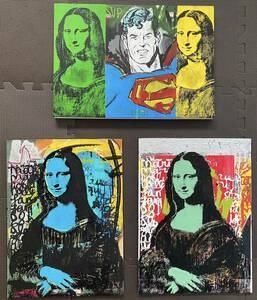 Mona Lisa ナリザ 蒙娜麗莎 x superman 3枚 DUPRE 原画 artist デユプレ 奈良美智 KYNE 加藤泉 井田幸昌 杉本博司 塩田千春 天野タケル art