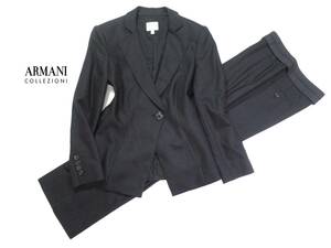 アルマーニコレッツォー二 ARMANI COLLEZIONI カシミヤブレンド ピンストライプ ジャケット パンツ スーツ セットアップ 44