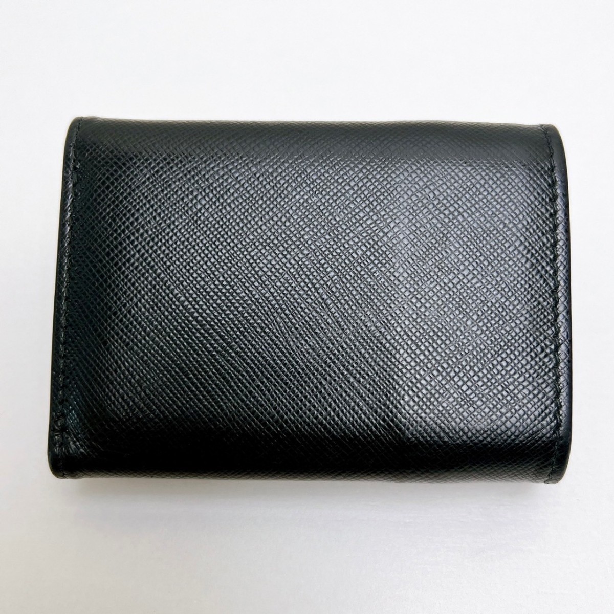 1円 プラダ ◇外観極美品◇ PRADA 三つ折り財布 サフィアーノ