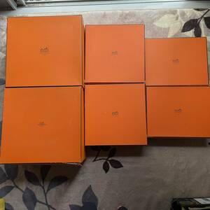 HERMES エルメス 空箱 オレンジBOX 6個まとめ売り　39＊41＊22×2個　34＊34＊14×2個　他