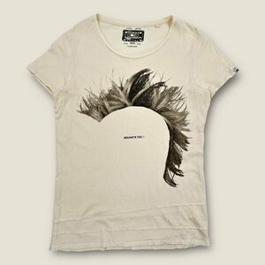 DIESEL ディーゼル MOHAWK 'N ROll プリント 半袖Tシャツ カットソー サイズ M /アイボリー/ベージュ系/メンズ