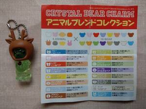 CRYSTAL BEAR CHARM アニマル ブレンド コレクション　No.9 ライトグリーンこじかベア　十六茶　0626