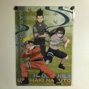 Z7441 ◆未開封品 NARUTO ナルト ネジ シカマル B3サイズ クリアポスター