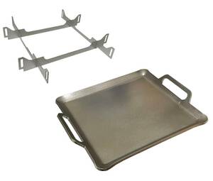  extremely thick made of stainless steel 5 millimeter yakiniku plate Iwatani .... vessel . rear special design trivet attaching grill plate rock . industry .. rear 