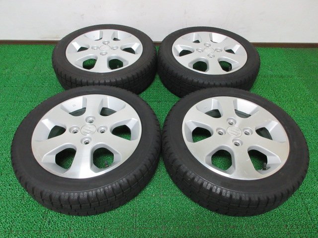 超新作】 ワゴンR ホイール タイヤ 4本 165/55R14 純正 AZワゴン バリ山 直営店販売:17950円 ホイールとタイヤのセット 165 55R14 国産スタッドレス 中古 4本