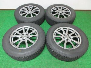 Y375【送料無料 SALE品】225/65R17 超溝高 8.5~9分山 スタッドレス ICENAVI SUV 高年式 ホイールセット 4本 美品 ♪ 激安 ハリアー RAV4 等