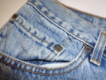 s87◆90's~ Levi’s ルーズフィット テーパードジーンズ◆リーバイス 釦裏刻印686 w実寸約106cm ビッグサイズ ライトブルー US古着5F_画像5