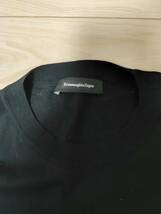 一度のみ使用美品 Ermenegildo Zegna エルメネジルドゼニア Tシャツ カットソー ブラック 黒 50 M L 銀座路面店購入国内正規品_画像4