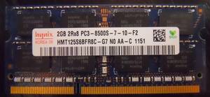 hynix made Note PC for PC3-8500S 2GB ( both sides 16 sheets chip ) [ secondhand goods ] free shipping 