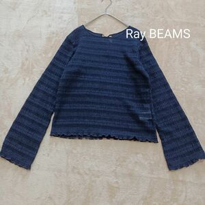 Ray BEAMS　レイビームス　シアーレース　ボーダー　長袖カットソー　日本製