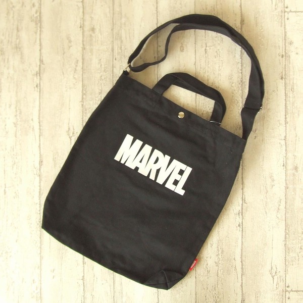 マーベル♪MARVEL　2WAY　ショルダー　トートバッグ　ブラック