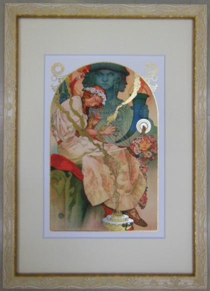 模写・アルフォンス・ミュシャ 「Slav Epic E・1930」ミックスドメディア版画