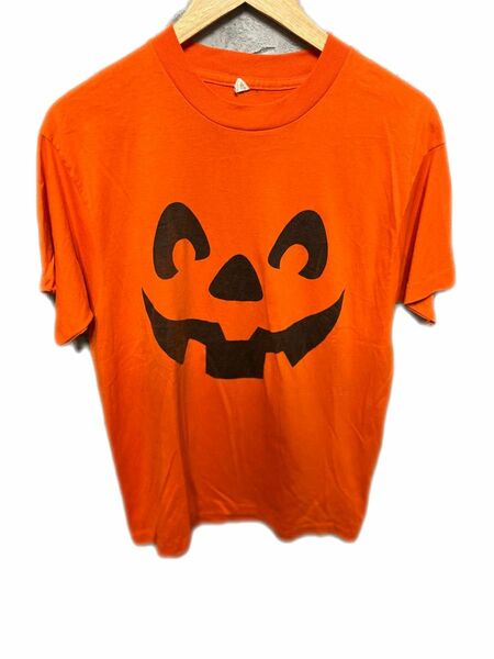 80s USA製　ハロウィン　tシャツ ジャックオランタン　シングルステッチ プリントTシャツ 半袖Tシャツ Supreme